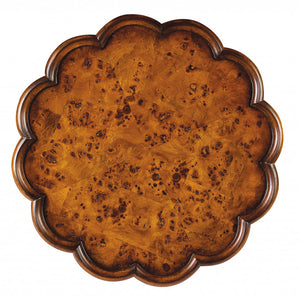 Homeroots 26" Medium Brown And Olive Ash Manufactured Wood Round End Table   476460