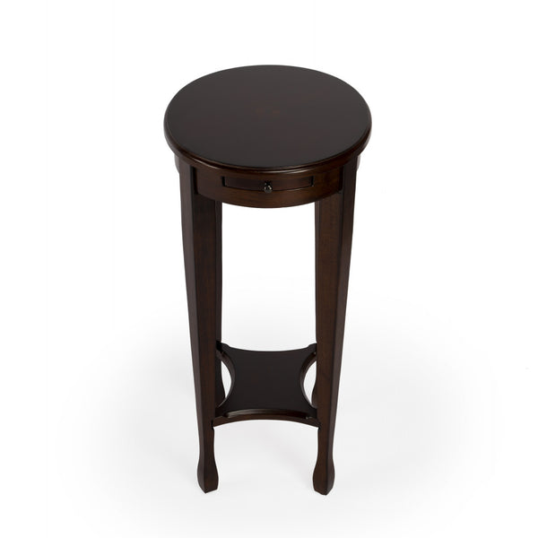 Homeroots 26" Chestnut Oval End Table With Shelf   476463