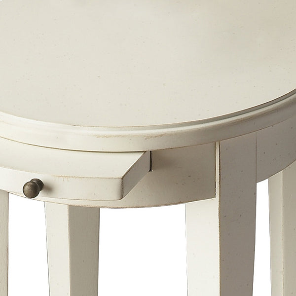 Homeroots 26" White Oval End Table With Shelf   476465