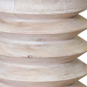 HomeRoots 18" Solid Wood Round End Table - Rustic White-Wash Accent for Living Room, Bedroom & Entryway Decor 476481