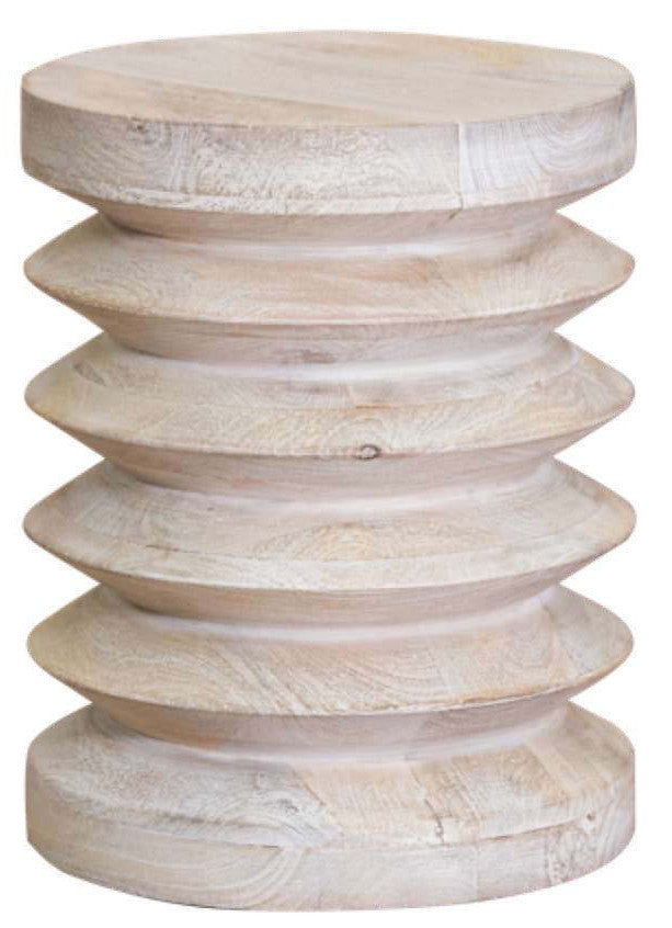 Homeroots 18" Brown Solid Wood Round End Table   476481