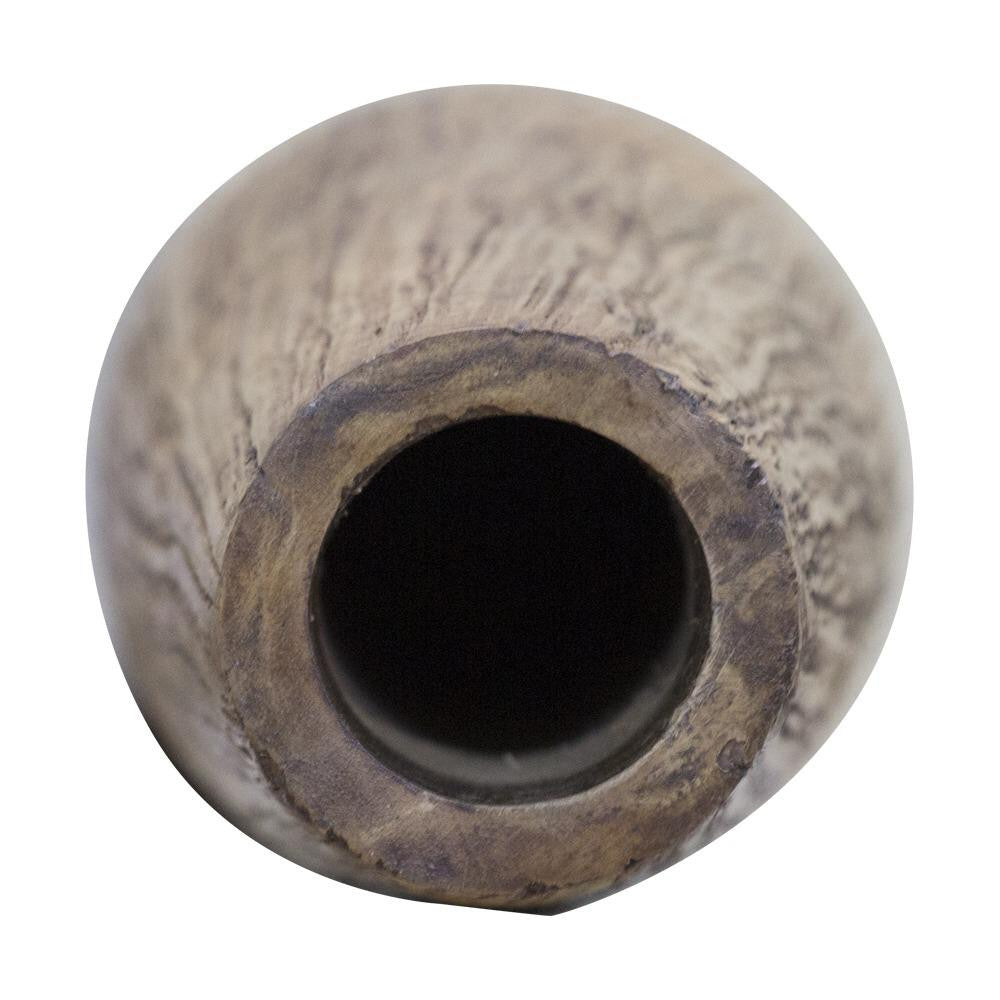 Homeroots 25" Brown Cylinder Wood Floor Vase  Wood 476484