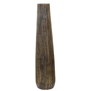 HomeRoots 25" Brown Cylinder Wood Floor Vase - Modern Mango Wood Accent for Rustic & Contemporary Decor 476484