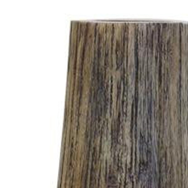 HomeRoots 25" Brown Cylinder Wood Floor Vase - Modern Mango Wood Accent for Rustic & Contemporary Decor 476484