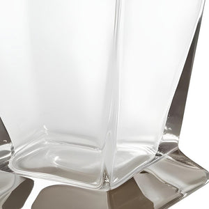 Homeroots Clear Crystal Angular Shape Stemless Decanter  Lead Free Crystal 476497