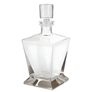 Homeroots Clear Crystal Angular Shape Stemless Decanter  Lead Free Crystal 476497