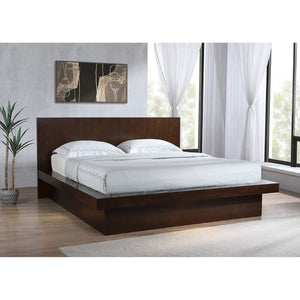 English Elm Tokyo Cappuccino King Panel Bed With Led Lighting - Elegant Design, Cozy Ambiance, Timeless Style B062S00676-GIGA