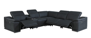 Homeroots Three Piece Indoor Italian Leather Seating Set For Six – Luxurious Comfort & Stylish Design Black  476588