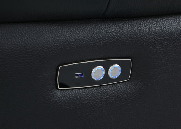 Homeroots Three Piece Indoor Italian Leather Seating Set For Six – Luxurious Comfort & Stylish Design Black  476588