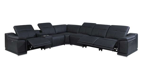 Homeroots Three Piece Indoor Italian Leather Seating Set For Six – Luxurious Comfort & Stylish Design Black  476591