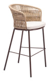 Freycinet Barstool Natural 703990 Zuo Modern