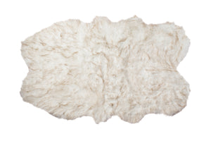 Homeroots 4' X 6' Ombre Tan Faux Fur Washable Non Skid Area Rug  Faux Fur 476608