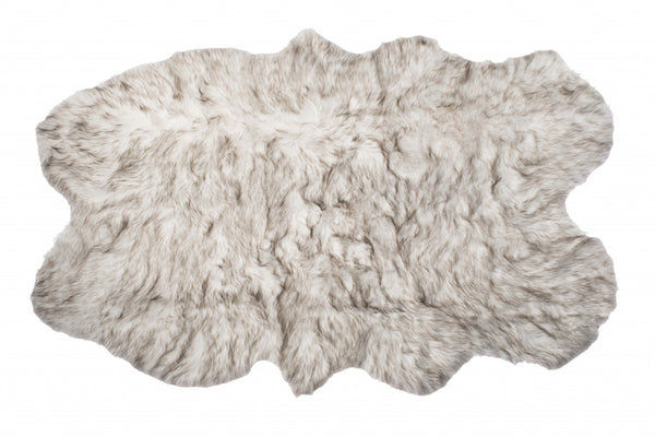 Homeroots 4' X 6'  Ombre Chocolate Faux Fur Washable Non Skid Area Rug  Acrylic 476609