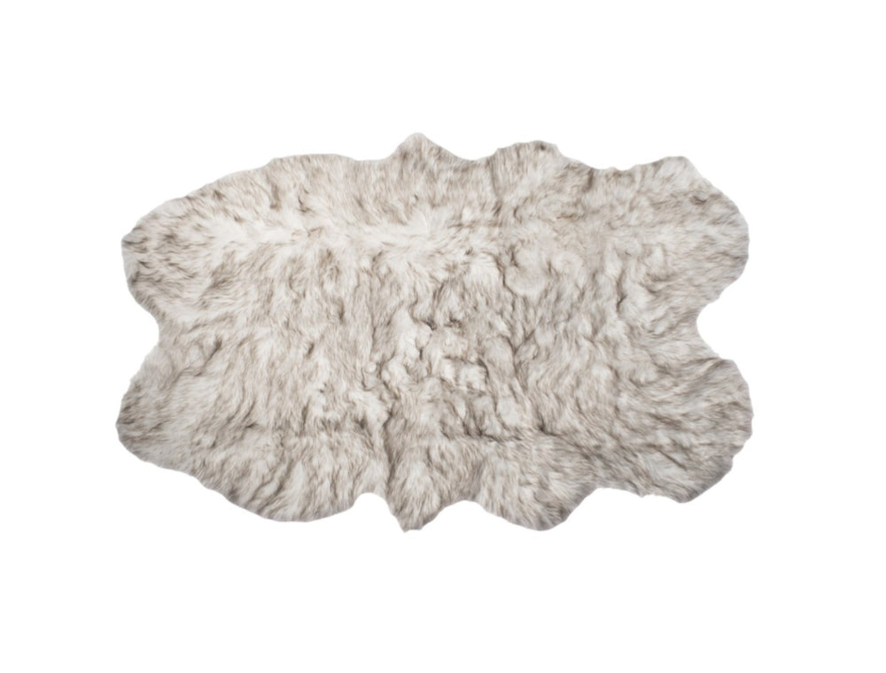 HomeRoots 4' X 6' Ombre Faux Fur Area Rug - Soft, Machine-Washable, Non-Skid Design for Cozy Modern Spaces Brown, White 476609