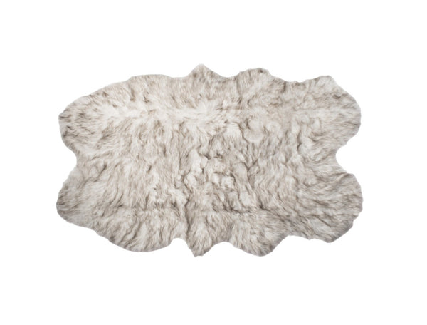 HomeRoots 4' X 6' Ombre Faux Fur Area Rug - Soft, Machine-Washable, Non-Skid Design for Cozy Modern Spaces Brown, White 476609