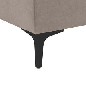 English Elm Polyester Blend U-shape Sectional with Double Chaise and Black Metal Legs B2748S00039