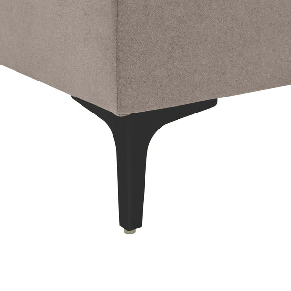 English Elm Polyester Blend U-shape Sectional with Double Chaise and Black Metal Legs B2748S00039