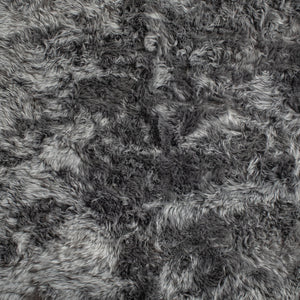 Homeroots 5' X 6' Grey Wool Sheepskin Handmade Area Rug  Wool 476622