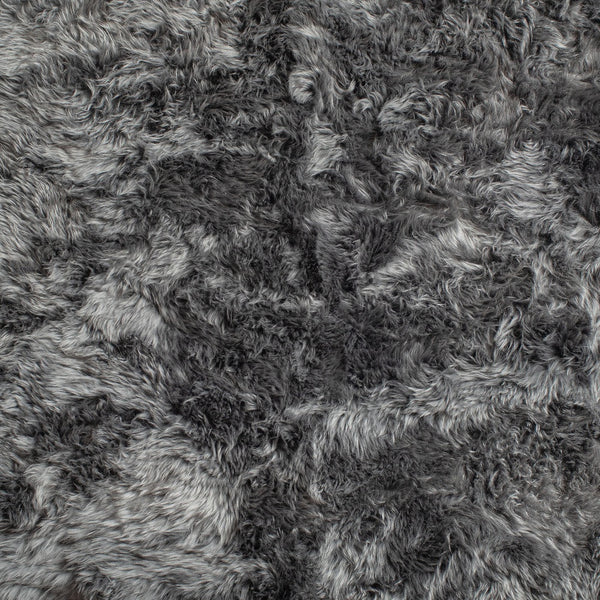 Homeroots 5' X 6' Grey Wool Sheepskin Handmade Area Rug  Wool 476622