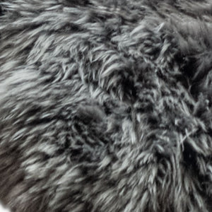 Homeroots 5' X 6' Black Wool Sheepskin Handmade Area Rug  Wool 476623