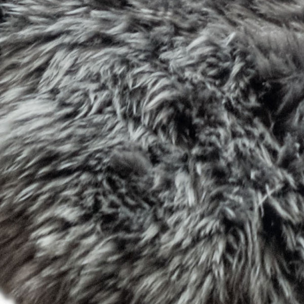 Homeroots 5' X 6' Black Wool Sheepskin Handmade Area Rug  Wool 476623