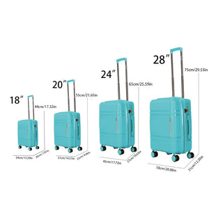 English Elm 6-piece Hard Shell Luggage Set Expandable Polypropylene Spinner Wheels Password Lock Travel T3292P330230