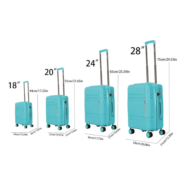 English Elm 6-piece Hard Shell Luggage Set Expandable Polypropylene Spinner Wheels Password Lock Travel T3292P330230