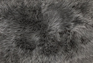Homeroots 6' X 6' Grey Wool Sheepskin Handmade Area Rug  Wool 476627