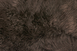 Homeroots 6' X 6' Chocolate Wool Sheepskin Handmade Area Rug  Wool 476628