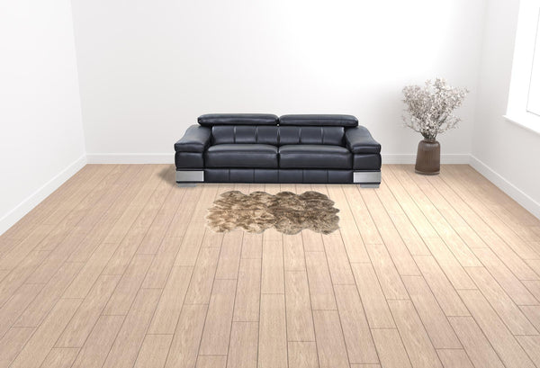 Homeroots 6' X 6' Taupe Wool Sheepskin Handmade Area Rug  Wool 476630