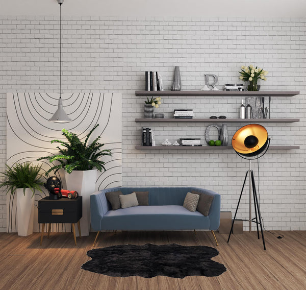 Homeroots 4' X 6' Black Faux Fur Washable Non Skid Area Rug  Acrylic 476637