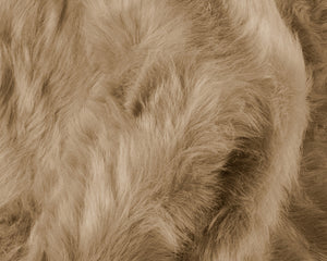 Homeroots 5' X 6' Tan Faux Sheepskin Non Skid Area Rug  Faux Sheepskin 476643