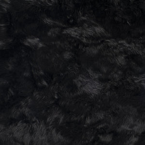 Homeroots 5' X 6' Black Faux Fur Washable Non Skid Area Rug  Acrylic 476645