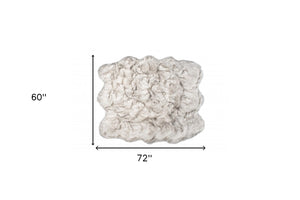 Homeroots 5' X 6' Chocolate Ombre Faux Sheepskin Non Skid Area Rug  Faux Sheepskin 476647