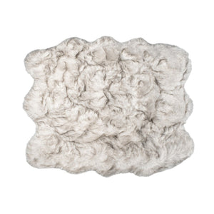 HomeRoots 5' Plush Faux Fur Area Rug - Soft, Washable, Non-Skid Design for Cozy Living Spaces and Nurseries Chocolate 476647