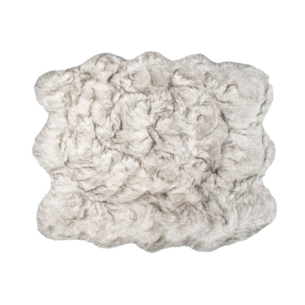 HomeRoots 5' Plush Faux Fur Area Rug - Soft, Washable, Non-Skid Design for Cozy Living Spaces and Nurseries Chocolate 476647