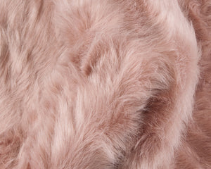 Homeroots 5' X 6' Rose Pink Faux Sheepskin Non Skid Area Rug  Faux Sheepskin 476649