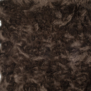 Homeroots 6' X 6' Chocolate Faux Fur Washable Non Skid Area Rug  Acrylic 476655
