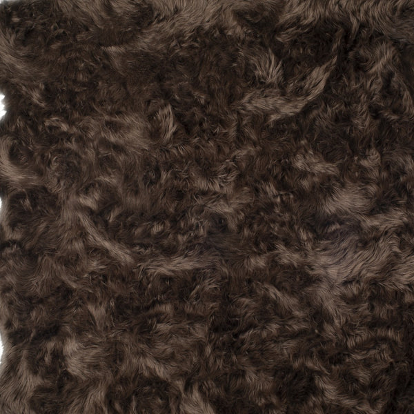 Homeroots 6' X 6' Chocolate Faux Fur Washable Non Skid Area Rug  Acrylic 476655