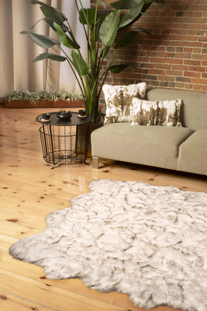 Homeroots 6' X 6' Ombre Chocolate Faux Fur Washable Non Skid Area Rug  Acrylic 476656