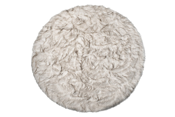 Homeroots 6' X 6' Ombre Chocolate Round Faux Fur Washable Non Skid Area Rug  Acrylic 476665