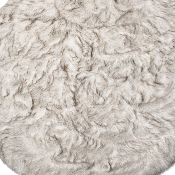Homeroots 6' X 6' Ombre Chocolate Round Faux Fur Washable Non Skid Area Rug  Acrylic 476665