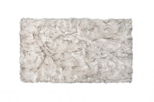 HomeRoots 3' X 5' Ombre Faux Fur Area Rug – Luxurious, Washable, Non-Skid Design for Cozy Modern Spaces Chocolate 476669