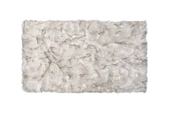 HomeRoots 3' X 5' Ombre Faux Fur Area Rug – Luxurious, Washable, Non-Skid Design for Cozy Modern Spaces Chocolate 476669