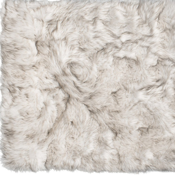HomeRoots 3' X 5' Ombre Faux Fur Area Rug – Luxurious, Washable, Non-Skid Design for Cozy Modern Spaces Chocolate 476669