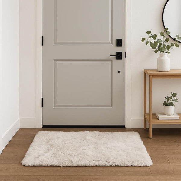 HomeRoots 3' X 5' Ombre Faux Fur Area Rug – Luxurious, Washable, Non-Skid Design for Cozy Modern Spaces Chocolate 476669