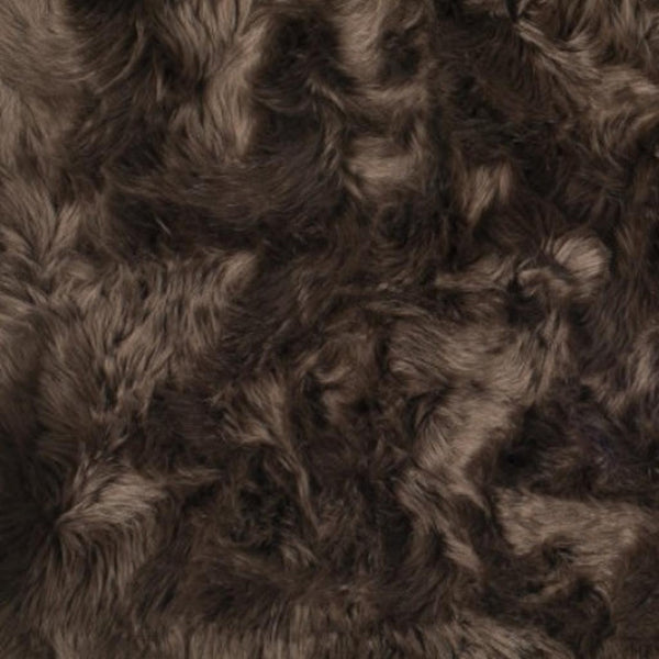 HomeRoots 3' X 5' Ombre Faux Fur Area Rug – Luxurious, Washable, Non-Skid Design for Cozy Modern Spaces Chocolate 476670