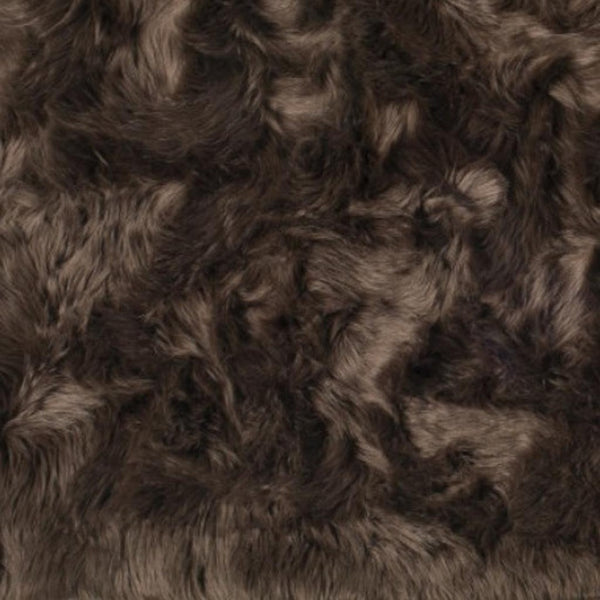 HomeRoots 3' X 5' Ombre Faux Fur Area Rug – Luxurious, Washable, Non-Skid Design for Cozy Modern Spaces Chocolate 476670