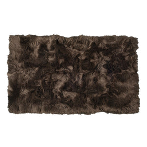 HomeRoots 3' X 5' Ombre Faux Fur Area Rug – Luxurious, Washable, Non-Skid Design for Cozy Modern Spaces Chocolate 476670