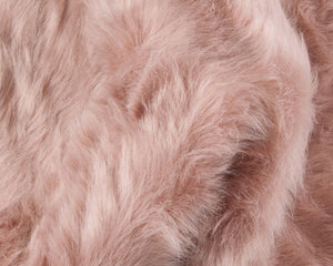 HomeRoots 3' X 5' Ombre Faux Fur Area Rug – Luxurious, Washable, Non-Skid Design for Cozy Modern Spaces Dusty Rose 476671